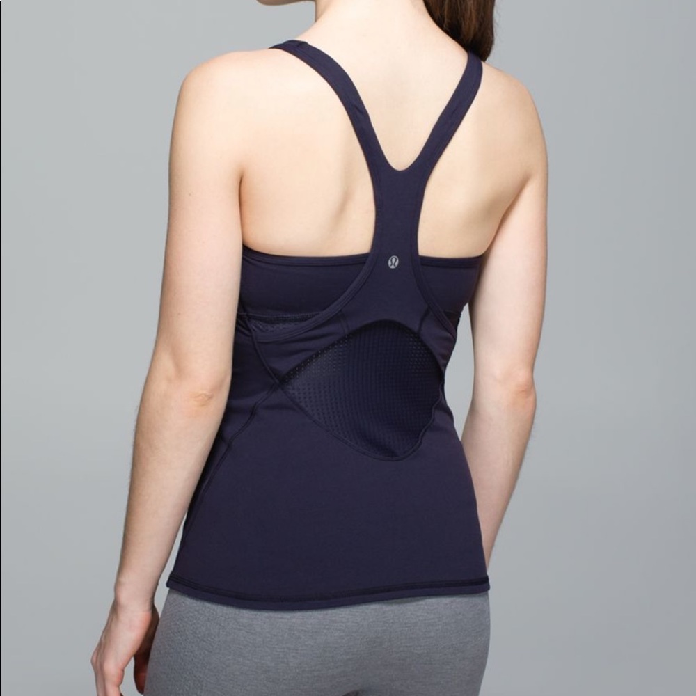 Lululemon Cross Back Tank Navy 10